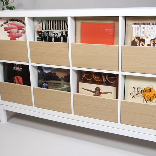 IKEAカラックスKallaxレコードDIG収納：LP引出し｜キャビネット