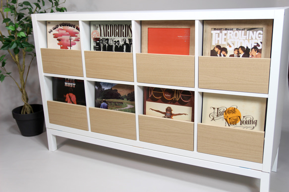 IKEAカラックスKallaxレコードDIG収納：LP引出し｜キャビネット