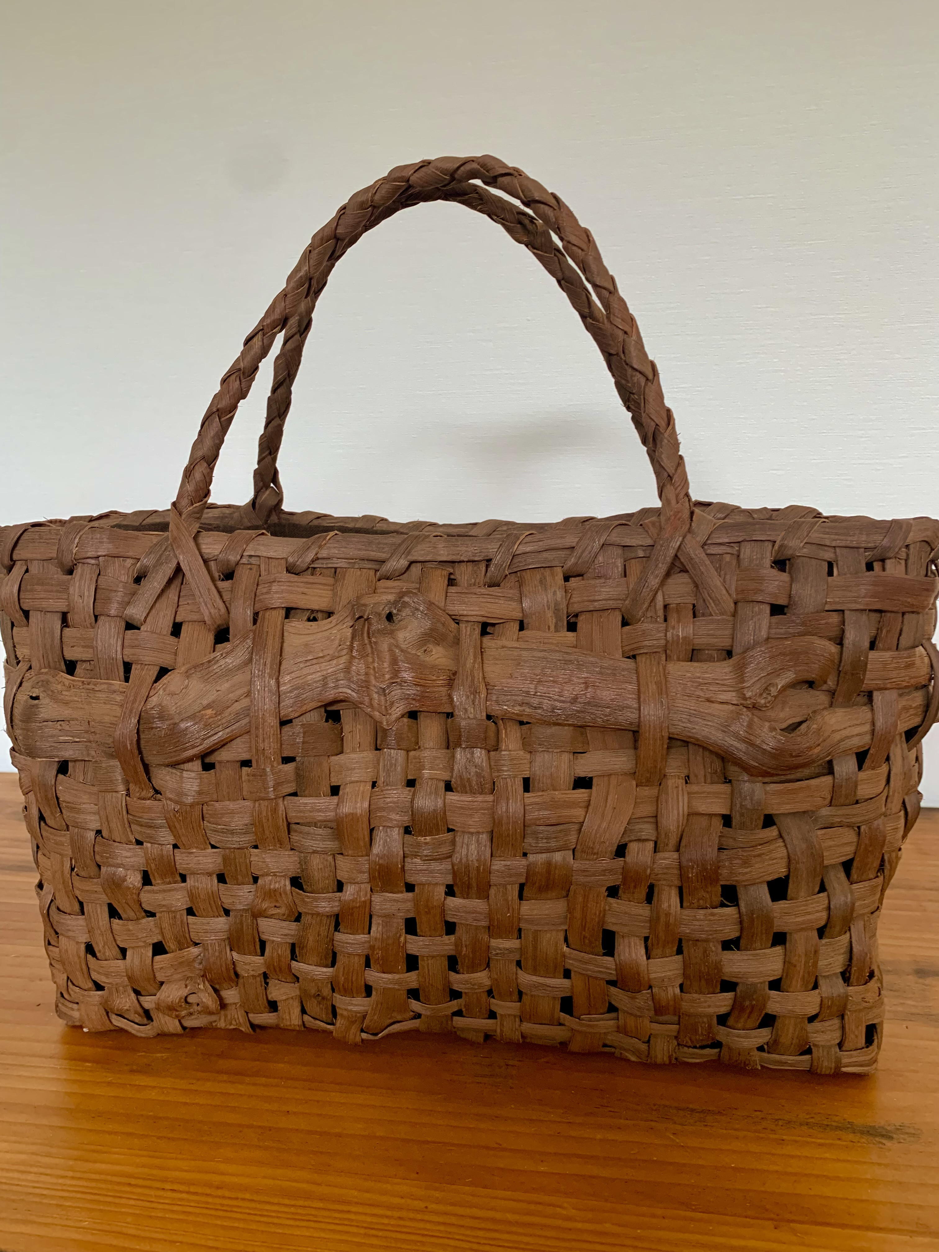 国産山葡萄乱れ市松トートバッグ　大