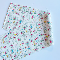 洗える半衿　ドイツ輸入生地の半襟  てんとう虫とアルファベット　co965 3枚目の画像