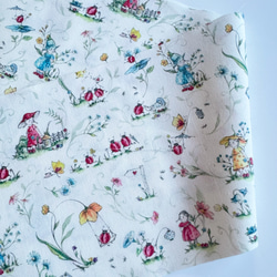 洗える半衿　ドイツ輸入生地の半襟  てんとう虫のサマーフェスティバル　co971 2枚目の画像