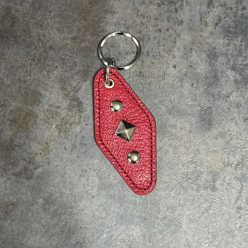 全4色】キーホルダー／モーテルキーホルダー／エンボスレザー