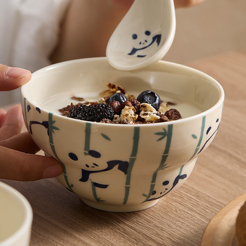 パンダ お茶碗 5個セットお皿お茶碗陶器食器パンダ可愛いお茶碗 茶碗