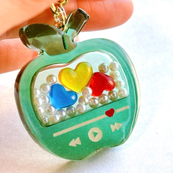 青りんご 青リンゴ りんご キーホルダー シャカシャカキーホルダー