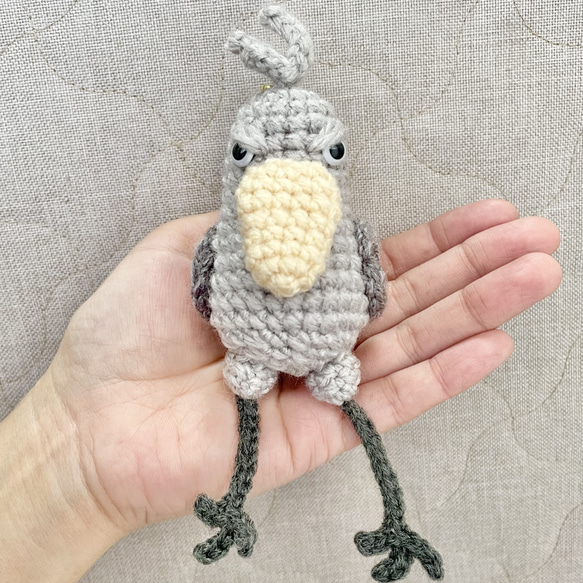 ハシビロコウ⁂あみぐるみ⁂ストラップ あみぐるみ Handmadeことり