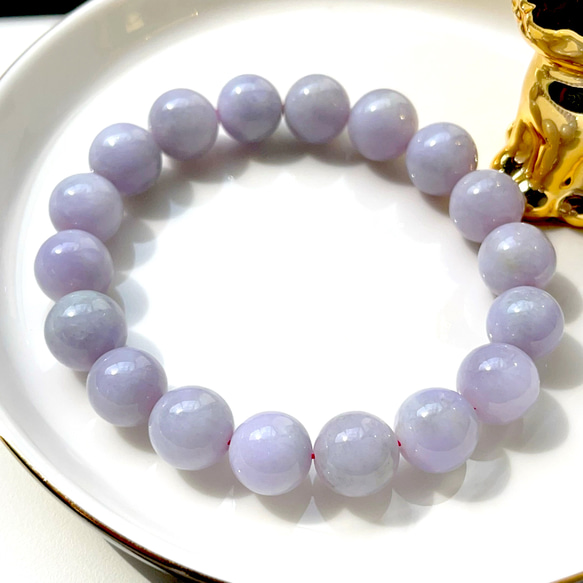 天然翡翠 ミァンマー産 A貨本翡翠 ほんのりーラベンダー緑 ブレスレット約8mm 本翡翠ブレスレット ピンクラベンダー ミャンマー産 高品質 天然