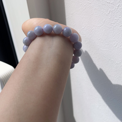 天然 A貨 ラベンダー 翡翠 ヒスイ 本ヒスイ ブレスレット 11.5mm