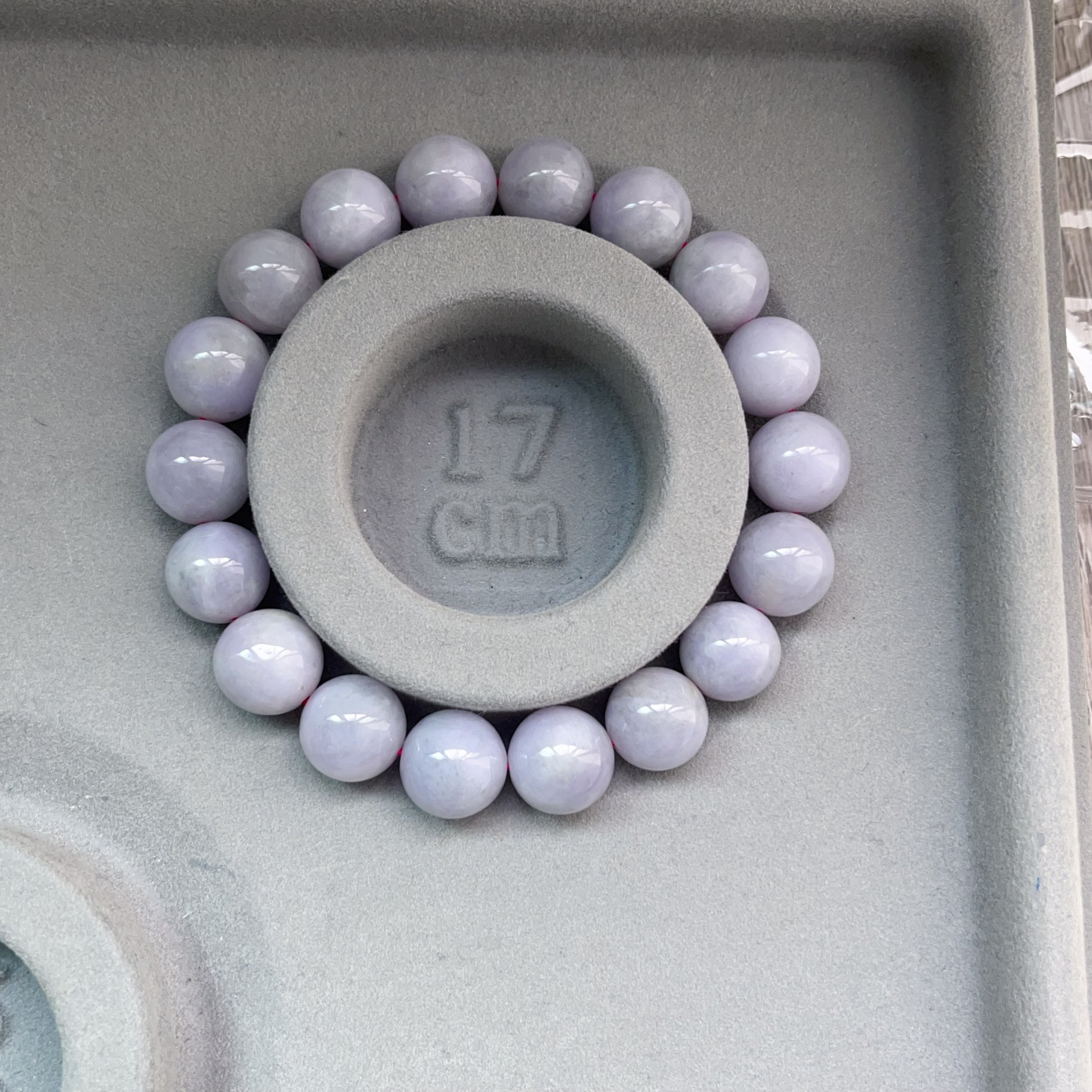 天然 A貨　ラベンダー　翡翠　ヒスイ 本ヒスイ ブレスレット 11.5mm