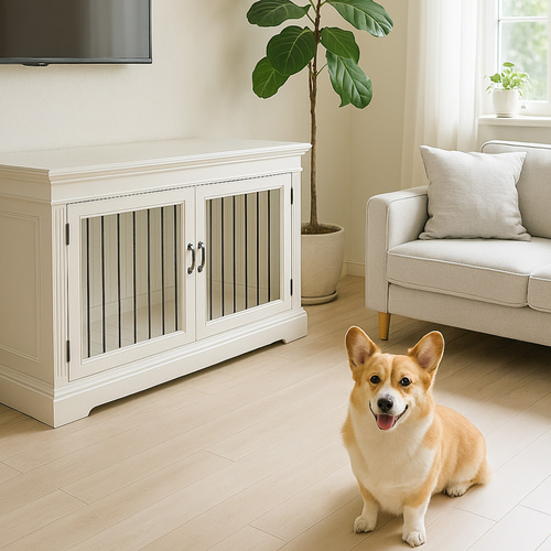 おしゃれな木製ドッグケージ かわいいドックハウス インテリア室内用犬