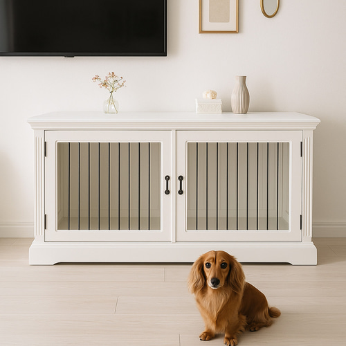 おしゃれな木製ドッグケージ かわいいドックハウス インテリア室内用犬