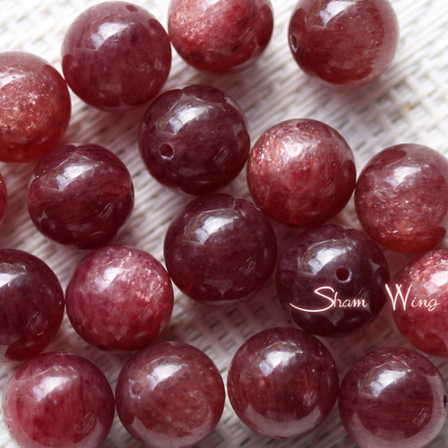 良質 ピンクエピドートマイカインクォーツ ラウンド約9.9～10.2mm☆2粒