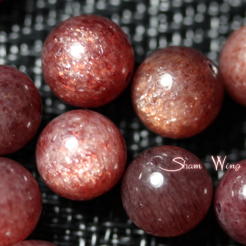 良質 ピンクエピドートマイカインクォーツ ラウンド約9.9～10.2mm☆2粒