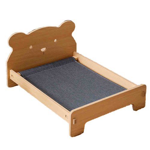 ドール用木製ベッドお人形用ミニチュア家具木製ベッド56*45*30cm
