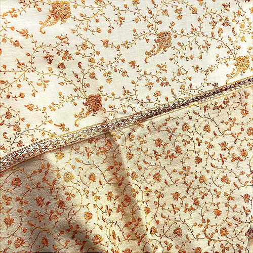 カシミールショール カシミヤ シルクストール 大判 パシュミナ