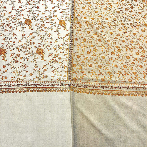 カシミールショール カシミヤ シルクストール 大判 パシュミナ