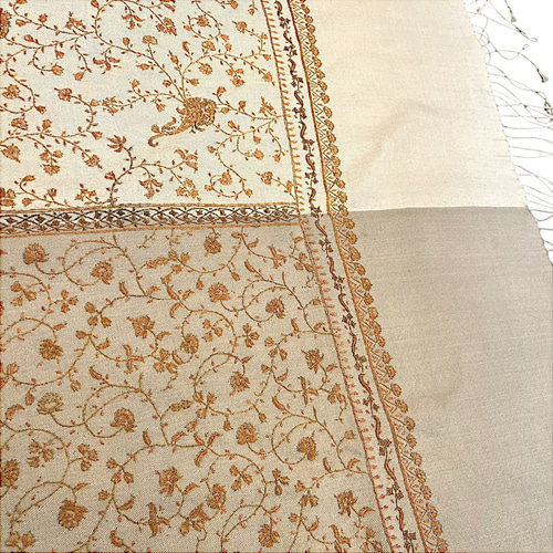 カシミールショール カシミヤ シルクストール 大判 パシュミナ