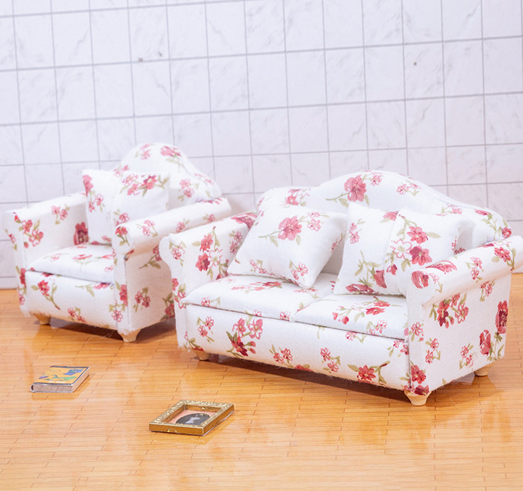 お人形用のミニチュア家具　ドールハウスインテリア　ミニチュア家具ソファーセットドール家具ドール撮影 フィギュア撮影