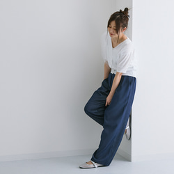 【全１色】軽くてラクチン！とにかく動きやすいデニムライクタックパンツ 25094 12枚目の画像