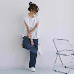【全１色】軽くてラクチン！とにかく動きやすいデニムライクタックパンツ 25094 9枚目の画像