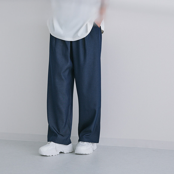 【全１色】軽くてラクチン！とにかく動きやすいデニムライクタックパンツ 25094 11枚目の画像
