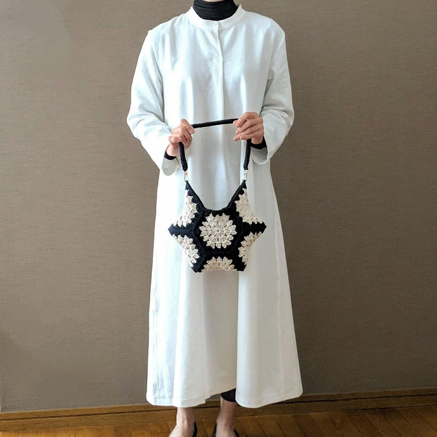 ベーシックリネン　スキッパーワンピース