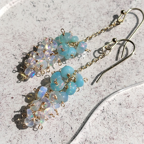 14kgfパステルカラーオパールピアス/イヤリング 14kgfカラーオパールピアス/イヤリング 14kgfパステルカラーオパール