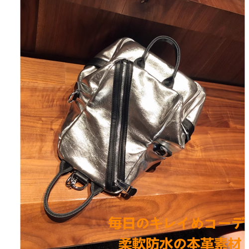 未使用近　ゴールデングース　本革　リュック　ショルダー　カジュアル 5way リュック 本革 ショルダー 大人 2way レディース 本革リュック