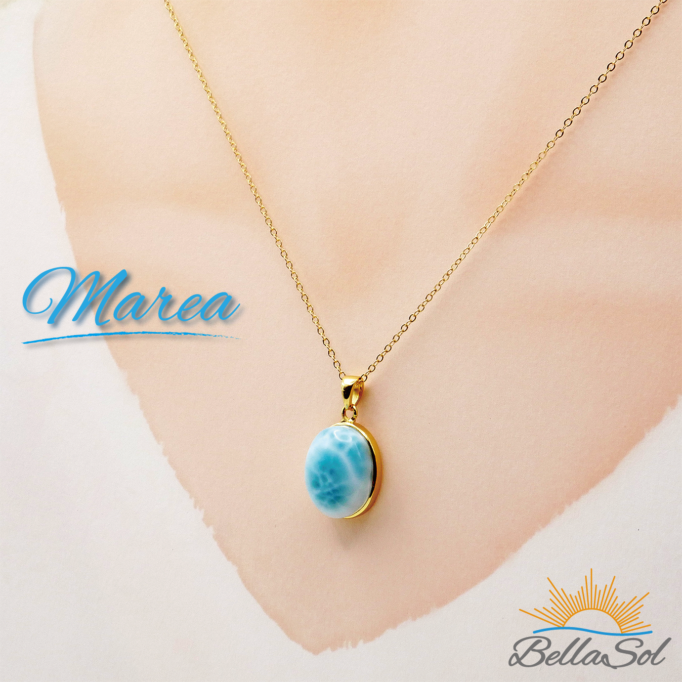 カリブ海の波を閉じ込めたラリマーペンダント～チェーン or ネックレス付 No.181【チェーン無ペンダントトップのみ】