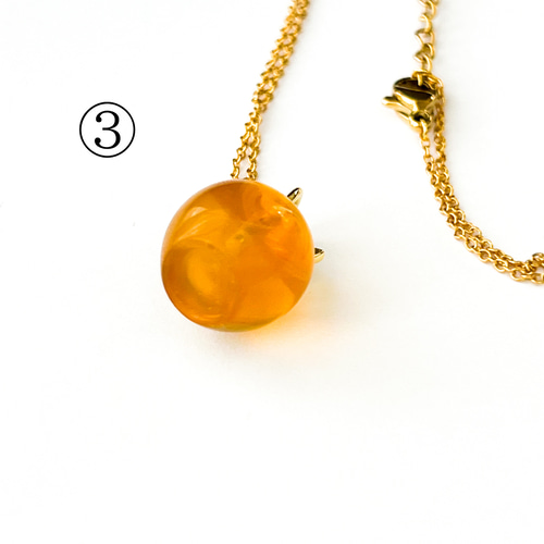 ◯まるい型　姫りんご　ネックレス　天然石 フローライトのりんごネックレス/天然石/母の日/ギフト ネックレス