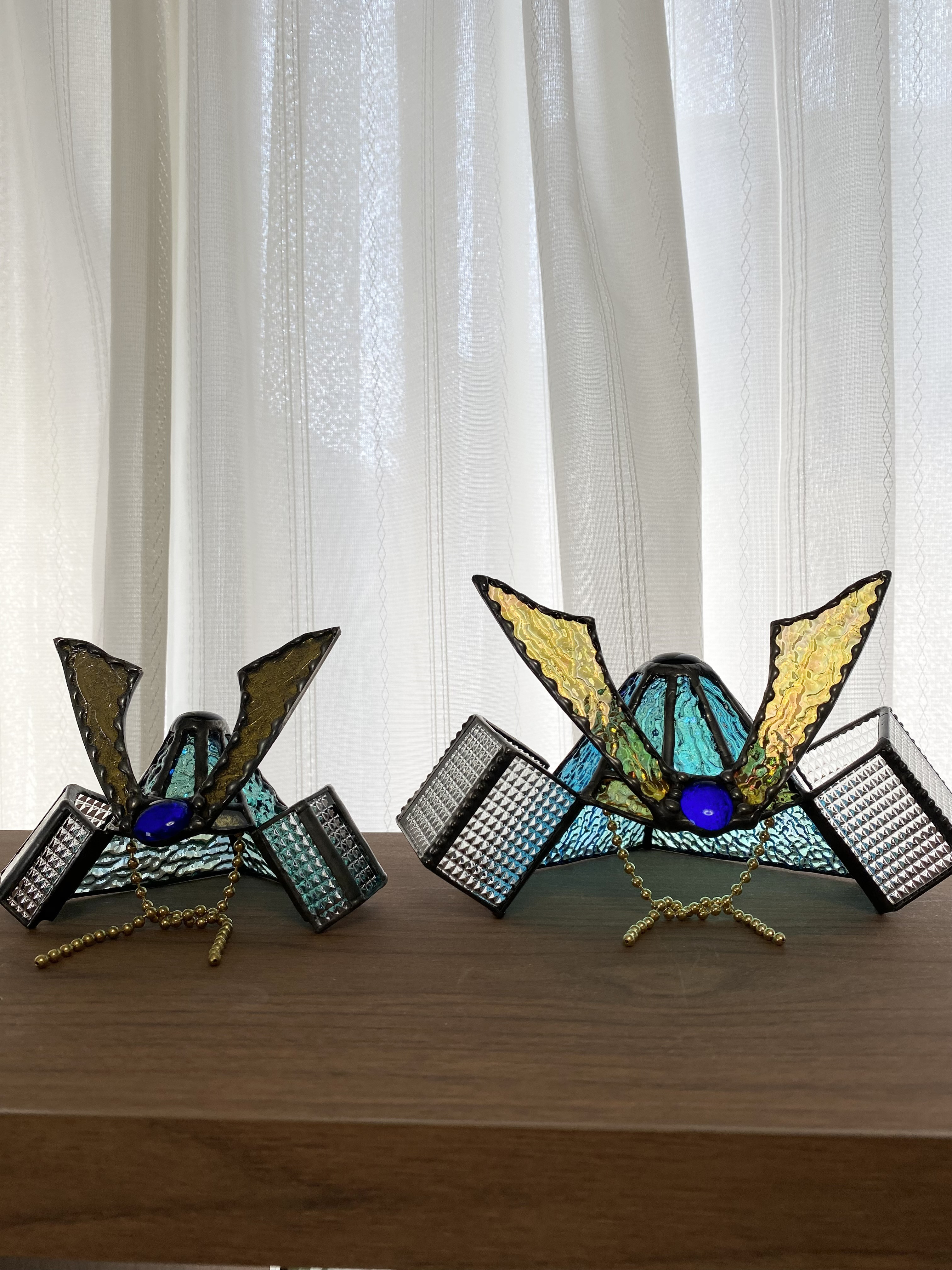 ガラスの兜飾り♢ステンドグラス