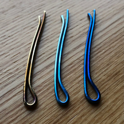 titanium hair pin 純チタンヘアピン 63mm ヘアピン ヘアアクセサリー 3枚目の画像
