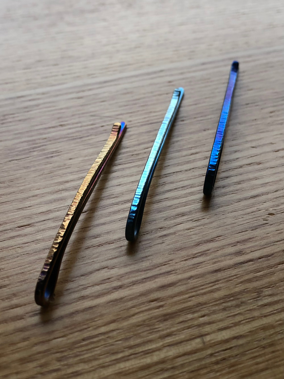 titanium hair pin 純チタンヘアピン 63mm ヘアピン ヘアアクセサリー 2枚目の画像