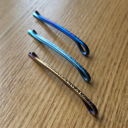 titanium hair pin 純チタンヘアピン 63mm ヘアピン ヘアアクセサリー 1枚目の画像