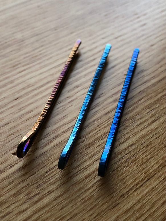 titanium hair pin 純チタンヘアピン 63mm ヘアピン ヘアアクセサリー 5枚目の画像