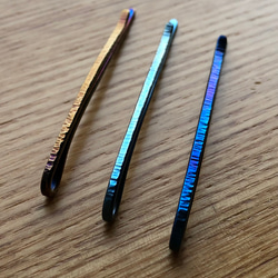 titanium hair pin 純チタンヘアピン 63mm ヘアピン ヘアアクセサリー 4枚目の画像