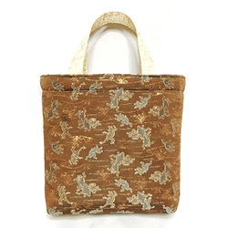 金襴布トートバッグ 平安時代 お姫様 和柄バッグ 源氏物語 和装に最適