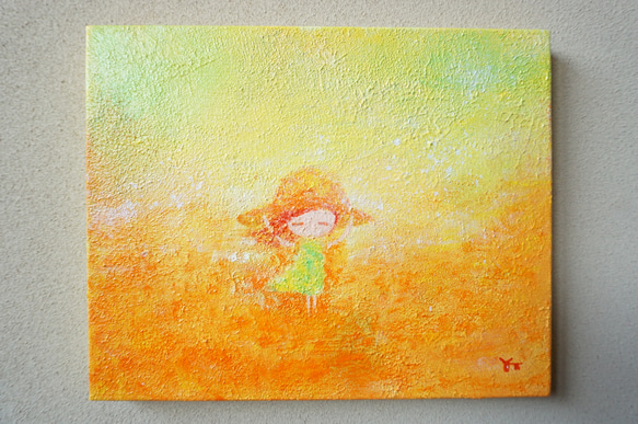 【マリーゴールド】＃原画＃イラスト＃ヒーリングアート＃癒し＃春＃女の子#幸せ＃あたたかい 2枚目の画像