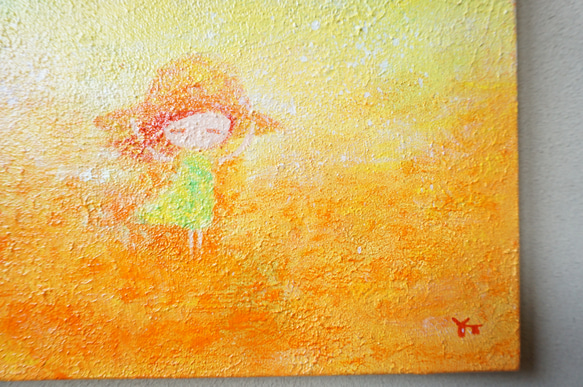 【マリーゴールド】＃原画＃イラスト＃ヒーリングアート＃癒し＃春＃女の子#幸せ＃あたたかい 3枚目の画像