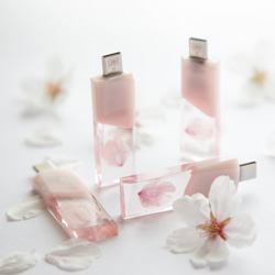 【2025年春新作】桜色メモリーズMk.Ⅲ(桜メモリType-Cモデル) 32~128GB 本物の桜の花びらを使用 7枚目の画像