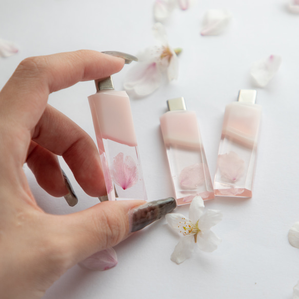 【2025年春新作】桜色メモリーズMk.Ⅲ(桜メモリType-Cモデル) 32~128GB 本物の桜の花びらを使用 6枚目の画像