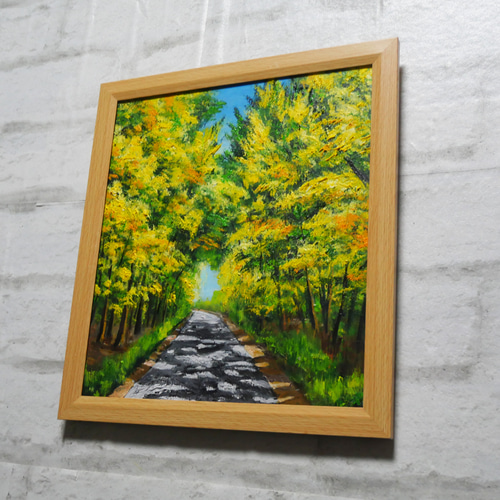 油絵 油彩 油彩画 絵 絵画【ミモザの道】 油絵 油彩 油彩画 絵 絵画 【ミモザの道】 絵画 HR 通販