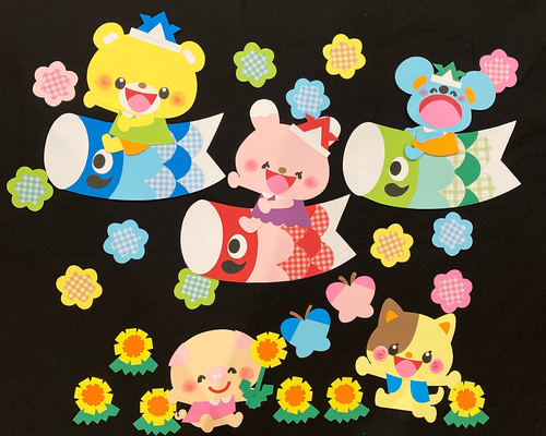 壁面飾り♡こいのぼり ハンドメイド♡ 405b47f773f9d4e50b07de29682696