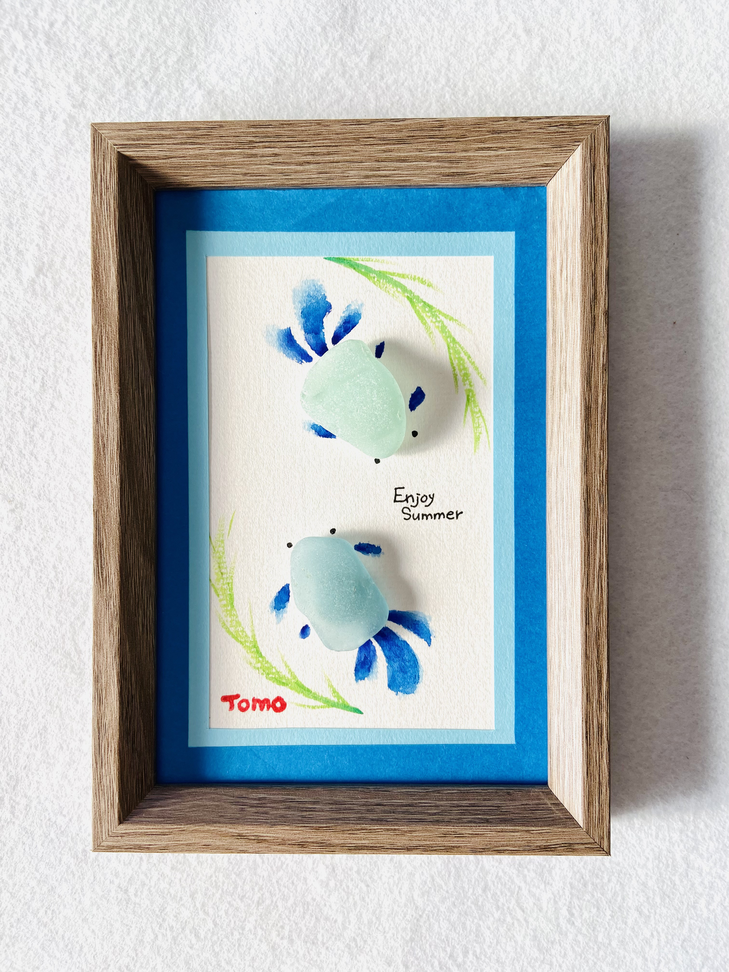 かわいい金魚 シーグラスアート その他アート luckycharm Tomo