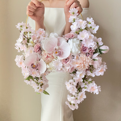 特別価格 フープブーケ リングブーケ 桜ブーケ 桜 高級造花