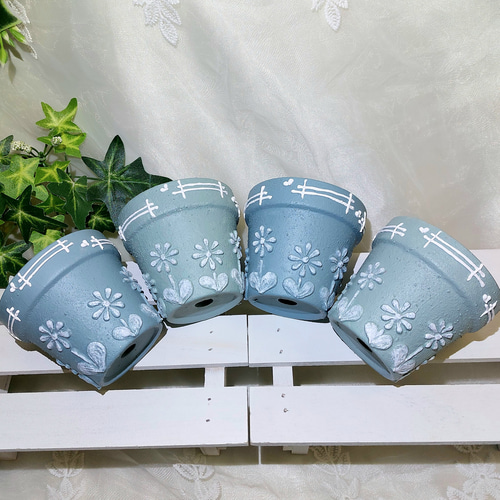 リメイク鉢 リメ鉢 2.5号鉢4点セット 多肉植物 植木鉢 多肉植物 Felice