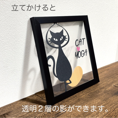 絵画 。壁掛け絵手描き【猫たちのデートの中で素敵なこと】 絵画 。壁掛け絵手描き【猫たちのデートの中で素敵なこと】