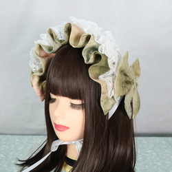 桃柳×編上 ボンネット ヘッドドレス ロリータ 成人式 和ロリ