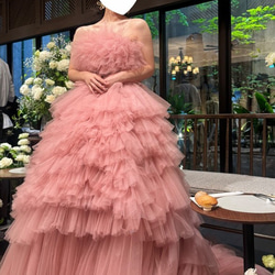 セール❗美品  カラードレス  ピンク  チュール 送料込み ピンクカラードレス【リオ】ご紹介💗 | ウェディングドレス