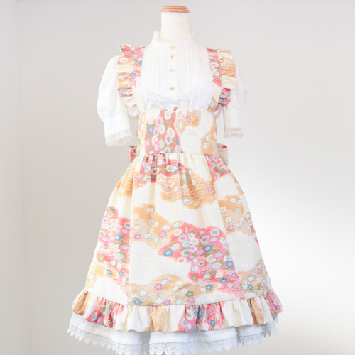 淡黄花 エプロンドレス ロリータ 和ロリ ワンピース Happinyass 通販