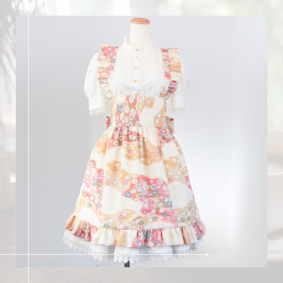 淡黄花 エプロンドレス ロリータ 和ロリ ワンピース Happinyass 通販